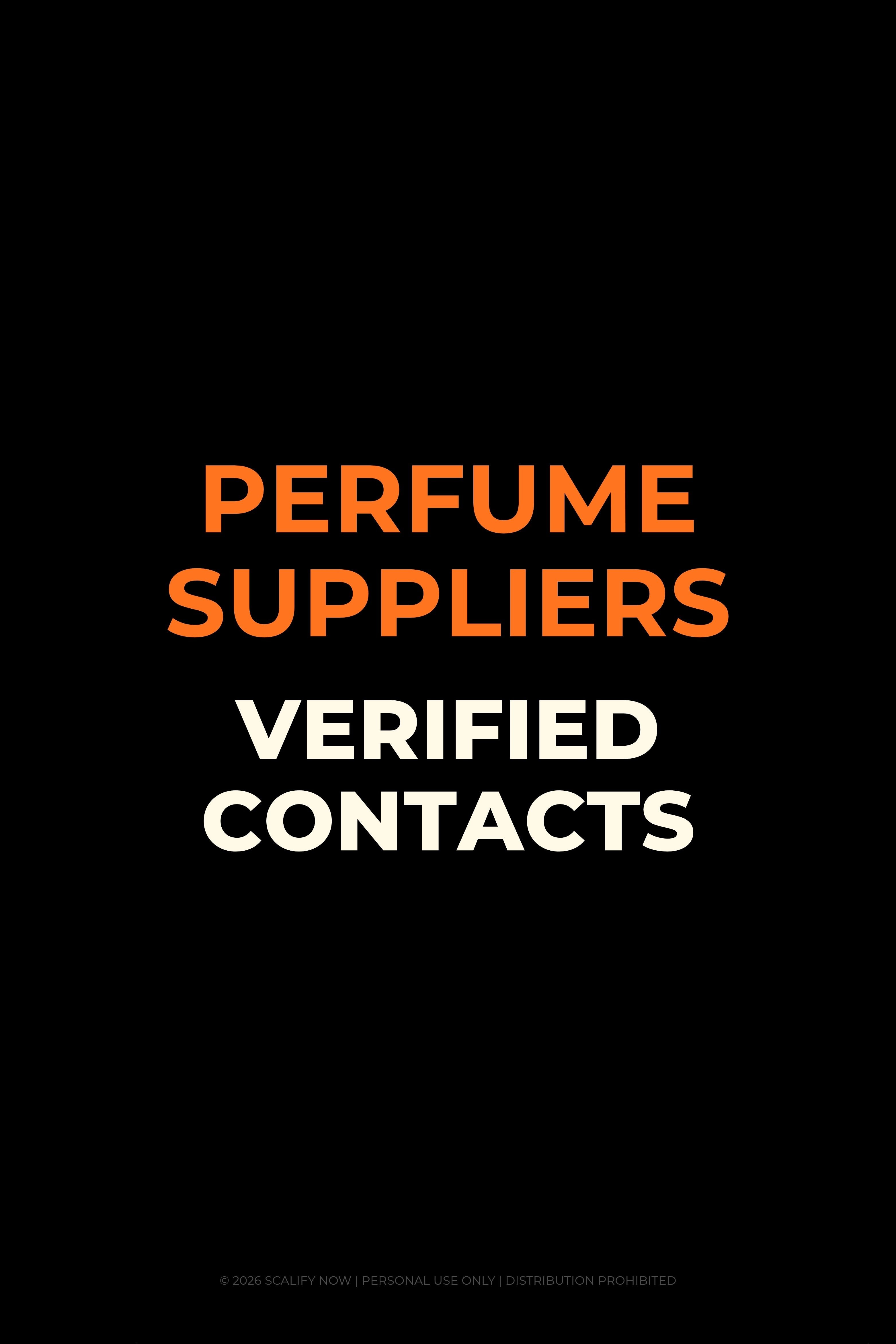 Verified Designer Perfume Suppliers